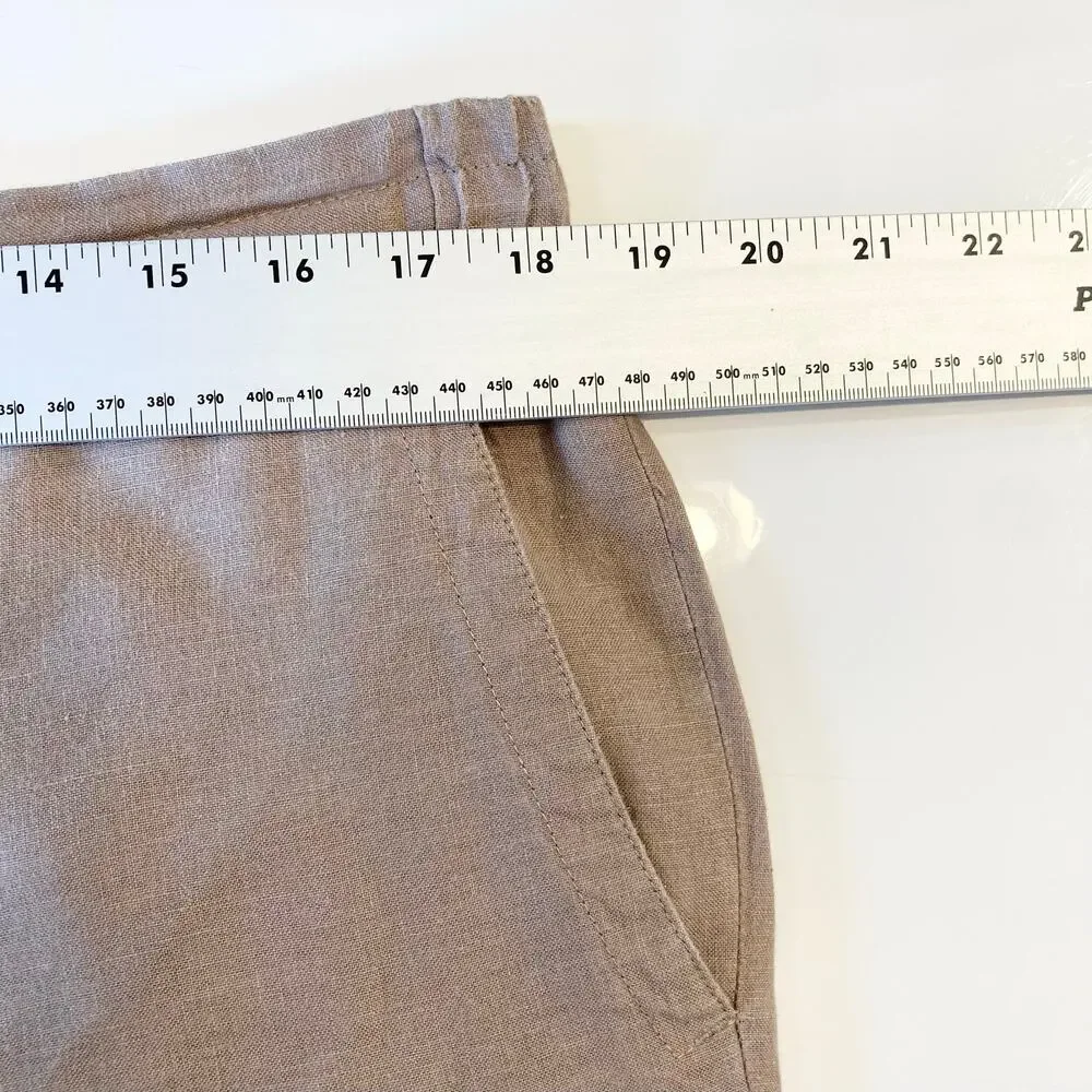 Nwot VINCE Pants Men L Tan-Brown Hemp Drawstring Pocket Ankle Chino